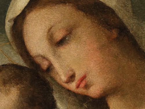 Antiquités - Vierge à l'Enfant, École italienne fin du XVIe siècle 