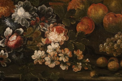 17th century - Felice Boselli (1650 – 1732) Still Life With Flowers And Fruit