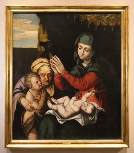 Madonna And Child, Italian school of the late 16th century - Paintings & Drawings Style Louis XIII