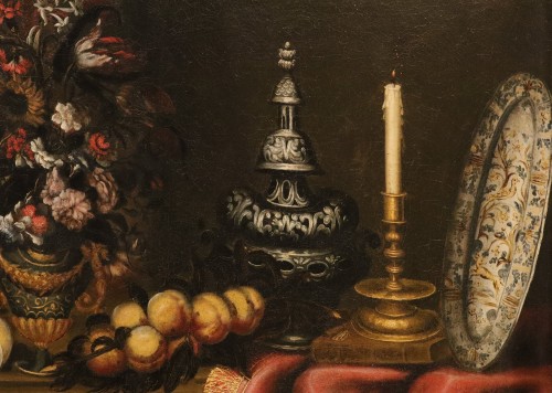 Still Life With A Vase Of Flowers, attributed to Antonio Tibaldi (1635–1675) - 