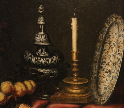 Louis XIII - Still Life With A Vase Of Flowers, attributed to Antonio Tibaldi (1635–1675)
