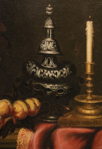 Antiquités - Still Life With A Vase Of Flowers, attributed to Antonio Tibaldi (1635–1675)