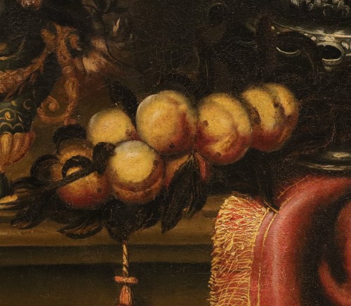 Antiquités - Still Life With A Vase Of Flowers, attributed to Antonio Tibaldi (1635–1675)