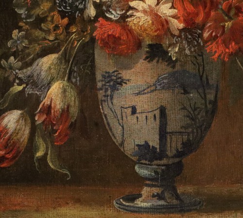 Pair Of Still Lifes With Flowers, attributed to Francesco Lavagna (1684–1724) - Louis XIV