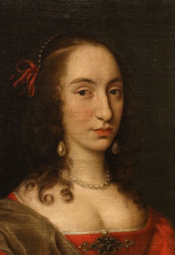 Tableaux et dessins Tableaux XVIIe siècle - Willem van Honthorst (1594 – 1666), Portrait de Louise-Henriette d'Orange