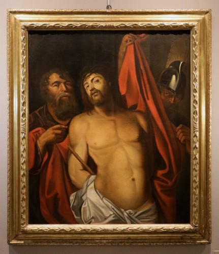 Ecce Homo, école flamande fin 17e siècle - Tableaux et dessins Style Louis XIV