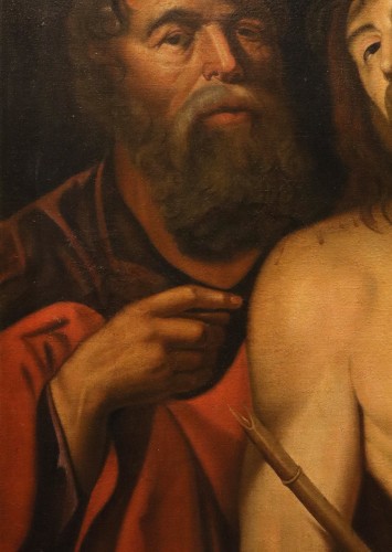 Ecce Homo, école flamande fin 17e siècle - Antichità Castelbarco