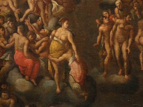 Antiquités - Le Jugement dernier (par Michel-Ange), Peintre romain du XVIIe siècle