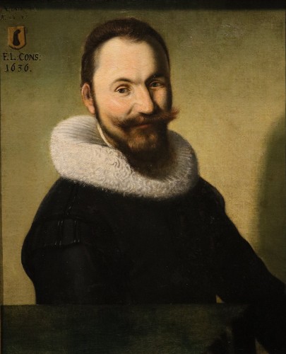 Portrait de Niklaus Dachselhofer, attribué à Samuel Hoffmann (1591 – 1648) - Tableaux et dessins Style Louis XIII