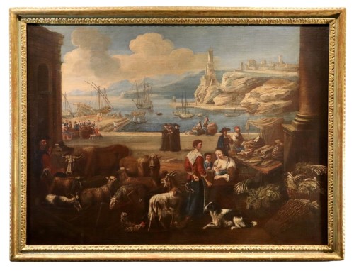 Fantastic View Of A Mediterranean Port, Peter Bolckman (1640 – 1710)