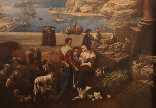 Paintings & Drawings  - Fantastic View Of A Mediterranean Port, Peter Bolckman (1640 – 1710)