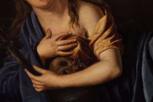 Marie-Madeleine pénitente, école italienne du 17e siècle - Antichità Castelbarco