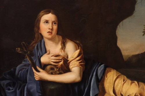 Antiquités - Marie-Madeleine pénitente, école italienne du 17e siècle