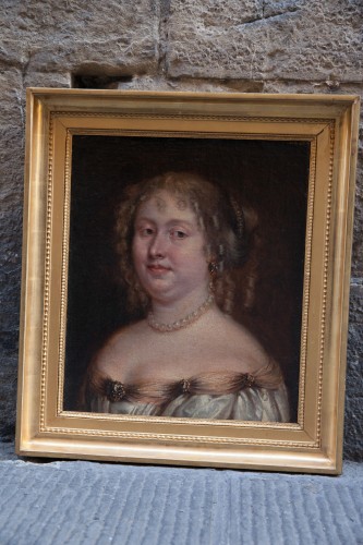 Portrait of a Lady with Pearls: Marie de Lorraine, Duchesse of Guise (?) - Louis XIV