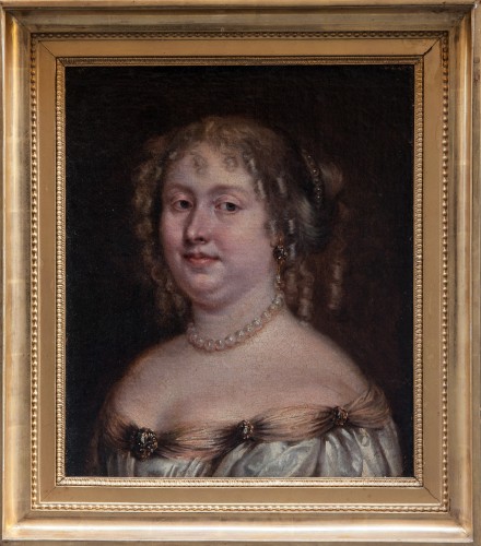 Louis XIV - Portrait of a Lady with Pearls: Marie de Lorraine, Duchesse of Guise (?)