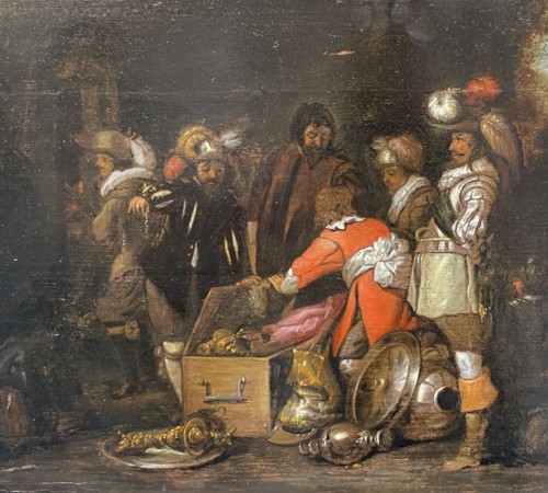 Brigands Dividing the Spoils. Dutch school, follower of Duyster, 17th cent - Paintings & Drawings Style Louis XIV