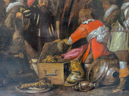 Brigands Dividing the Spoils. Dutch school, follower of Duyster, 17th cent - 