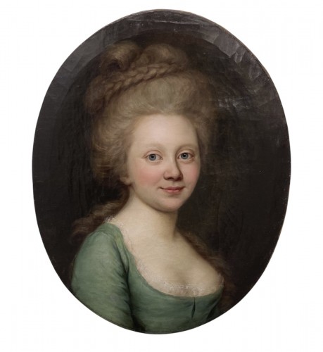 Portrait of a Young Woman, signed Darbes and dated 1781. Rossika.