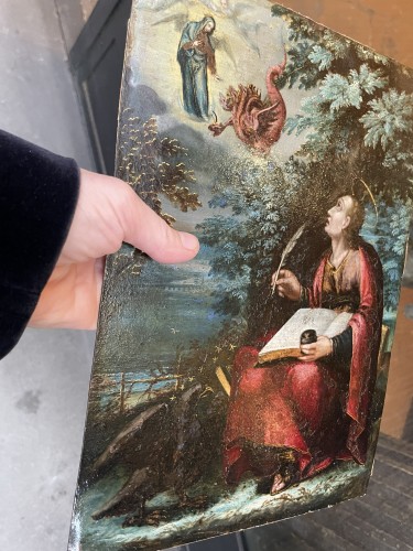 Renaissance - Saint Jean l’Évangéliste à Patmos, école flamande, vers 1620