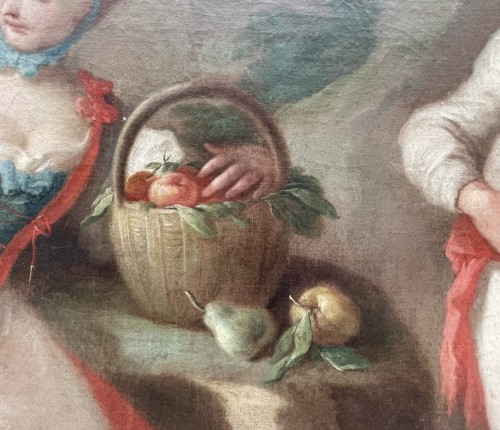 Scène pastorale avec figure en costume oriental. École napolitaine, Pietro Bardellino - Louis XV