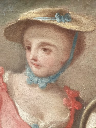 Antiquités - Scène pastorale avec figure en costume oriental. École napolitaine, Pietro Bardellino