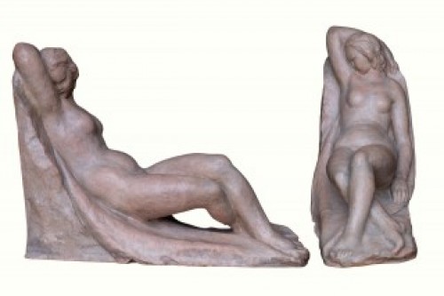 Sculpture  - Giorgio Rossi (1892-1963) - Woman Laying, circa 1930-1940
