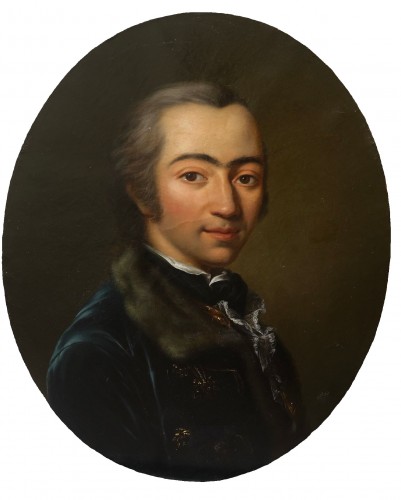  Young Man in a Blue Velvet Coat, attributed to J.H. Tischbein the Elder