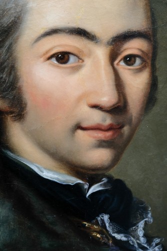  Young Man in a Blue Velvet Coat, attributed to J.H. Tischbein the Elder - Paintings & Drawings Style Louis XV