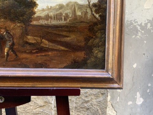 Antiquités - Fuite en Égypte, peintre nordique actif à Rome, début du XVIIe siècle