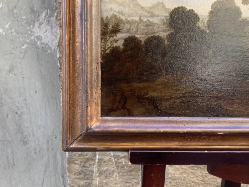 Antiquités - Fuite en Égypte, peintre nordique actif à Rome, début du XVIIe siècle