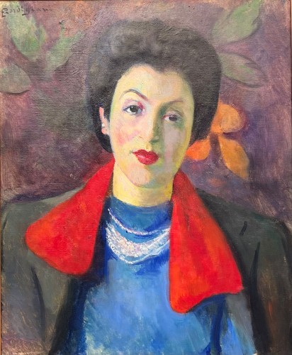 Edoardo Gordigiani (1891 – 1965), Portrait of Lina Bietoletti, 1949 - Paintings & Drawings Style Art Déco
