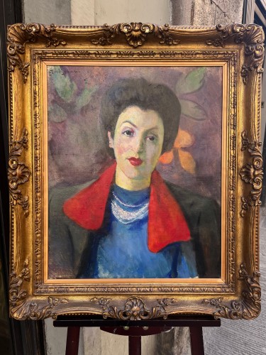 20th century - Edoardo Gordigiani (1891 – 1965), Portrait of Lina Bietoletti, 1949