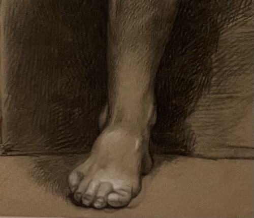 XIXe siècle - Étude académique de nu d’après le Spinario, école florentine vers 1800