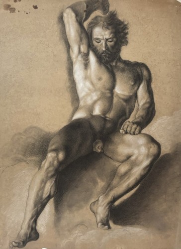 Étude académique de nu masculin, école florentine vers 1800