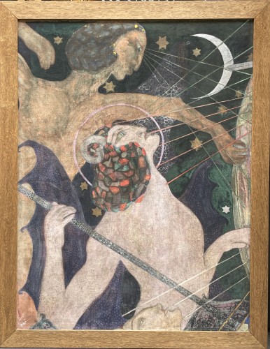 Vladimir Polunin (1880–1957) – Décor théâtral et figure féminine, peint recto verso