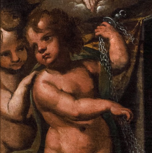 Saint Hyacinthe dominicain, vision de la Vierge à Kiev, école toscane vers 1600 - Antichità di Alina