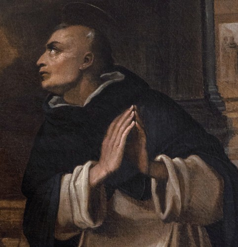 Saint Hyacinthe dominicain, vision de la Vierge à Kiev, école toscane vers 1600 - Louis XIII