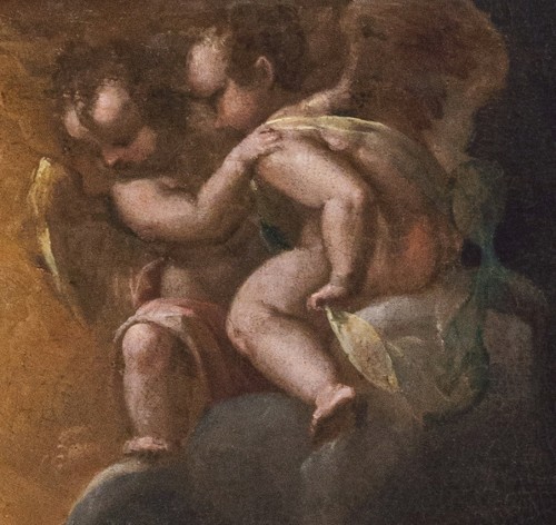 Antiquités - Saint Hyacinthe dominicain, vision de la Vierge à Kiev, école toscane vers 1600