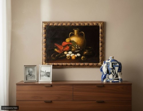 Still life, Lombard School of the 18th 19th century - Paintings & Drawings Style 