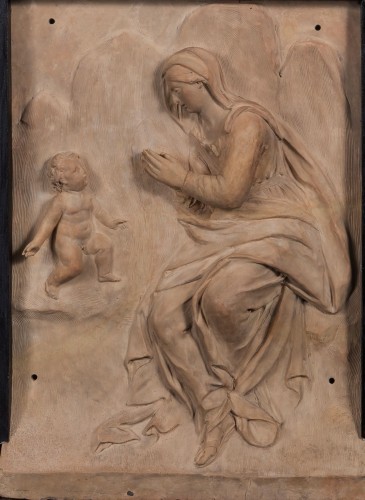 Madonna della Ghiara, Anonymous Emilian of the 17th century - Sculpture Style 