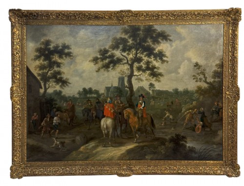 The Plunder of a Village, Flemish School of the 18th century