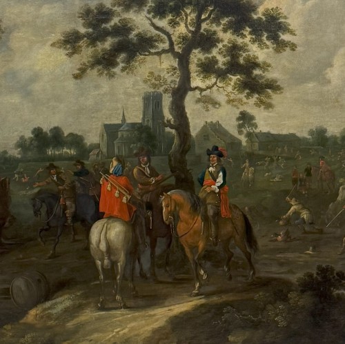 Paintings & Drawings  - The Plunder of a Village, Flemish School of the 18th century