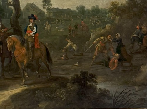 The Plunder of a Village, Flemish School of the 18th century - 