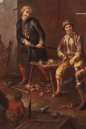 Giacomo Francesco Cipper dit Todeschini (1664 – 1736) - Scene with peasants - 