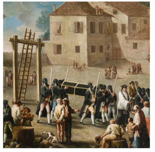 Paintings & Drawings  - The funeral of the condemned - 18th century italian school Enrico Albricci&#039;s circle