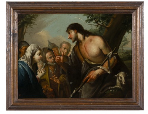 Venetian School of the 18th/19th, "The Sermon of Saint John the Baptist"