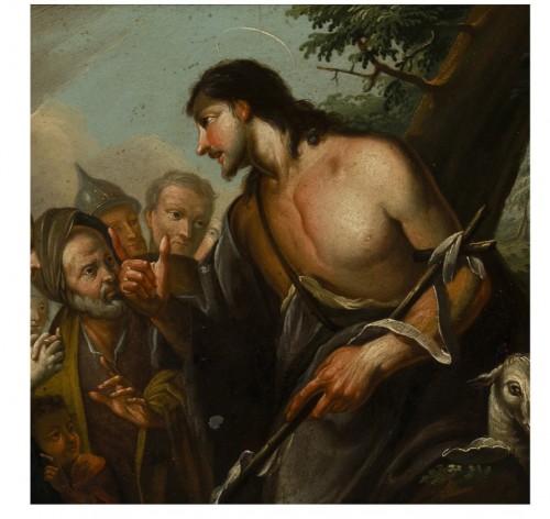 Venetian School of the 18th/19th, &quot;The Sermon of Saint John the Baptist&quot; - Paintings & Drawings Style 