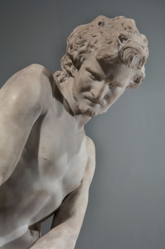 19th century - Carlo Romano (1810 - 1883) Samson  mauling the lion