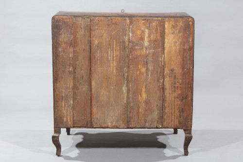 Mobilier Commode - Commode à abattant en placage de noyer et bruyère de noyer, Piémont, XVIIIe siècle