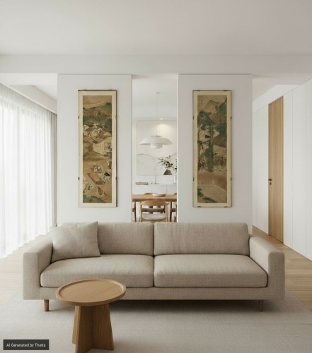 Antiquités - Paire de tableaux, Chine Dynastie Qing 18e-19e siècle